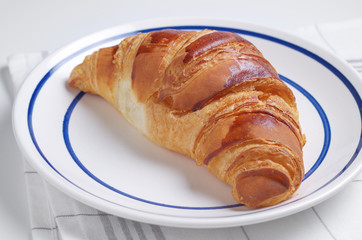 Croissant on a plate