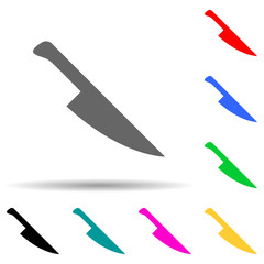 knife multi color style icon. Simple thin line, outline vector of web icons for ui and ux, website or mobile application