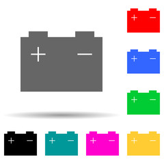 battery multi color style icon. Simple thin line, outline vector of web icons for ui and ux, website or mobile application