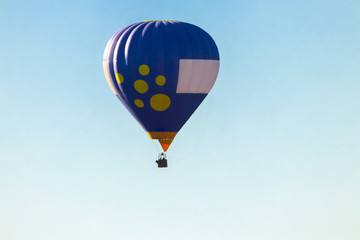 Aerostatic Balloon flying in Seville in the aerostatic balloon race of 2020
