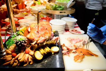 roasted barbecute ham