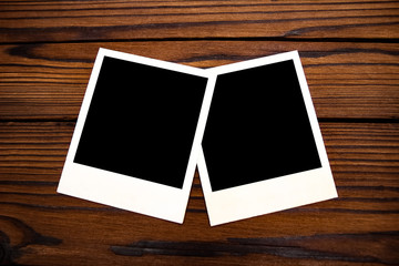 a Photo album nostalgia photography on a wooden background