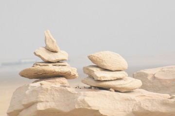 Fototapeta na wymiar Natural Fossil Dunes in Abu Dhabi.Day time Photography with Nikon camera..