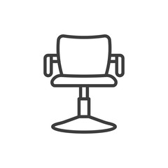 Salon Chair Vector Line Icon  style illustration.