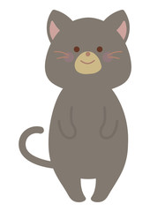 笑顔のネコのイラスト