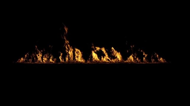 Fire line in super slow motion iso&eacute;lated on black, shooting with high speed cinema camera in 4K.