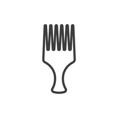 Afro Comb Vector Line Icon  style illustration.