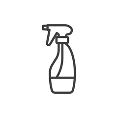 Spray Bottle Vector Line Icon  style illustration.