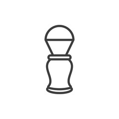 Shave Brush Vector Line Icon  style illustration.