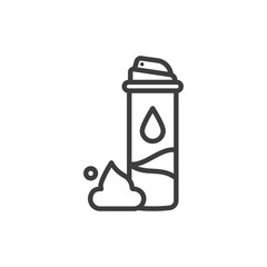 Shave Cream Vector Line Icon  style illustration.