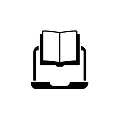 Book, laptop icon. Simple vector knowledge icons for ui and ux, website or mobile application