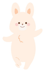 ジャンプするうさぎのイラスト