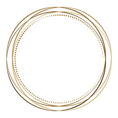 Vector abstract round dottet decoration frame