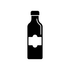 Bottle of alcohol, glass icon. Simple vector liquid container icons for ui and ux, website or mobile application