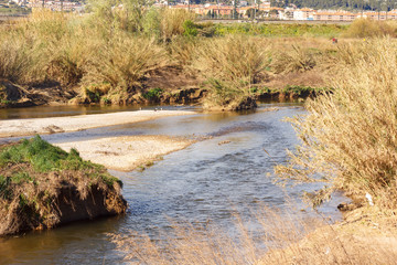 Llobregat River in Barcelona, Catalonia, Spain