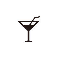 Simple cocktail flat icon design vector