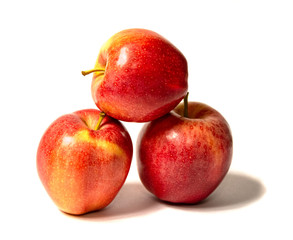 Fototapeta na wymiar Wonderful red apple isolated on a white background