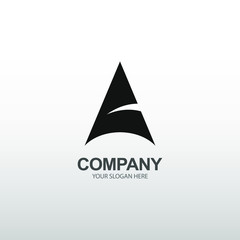 Fototapeta premium logo letter with triangle shape. template modern.isolated white. business logos, for companies and graphic design.