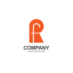 RF/FR latter logo. with the design of combining two letters into one symbol that is unique, simple and elegant.isolated white.blue texture. for the company's brand and design needs. modern template.