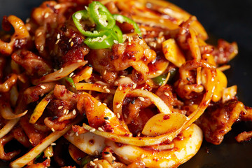 Korean spicy grilled chicken feet 