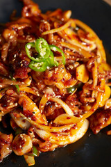 Korean spicy grilled chicken feet 