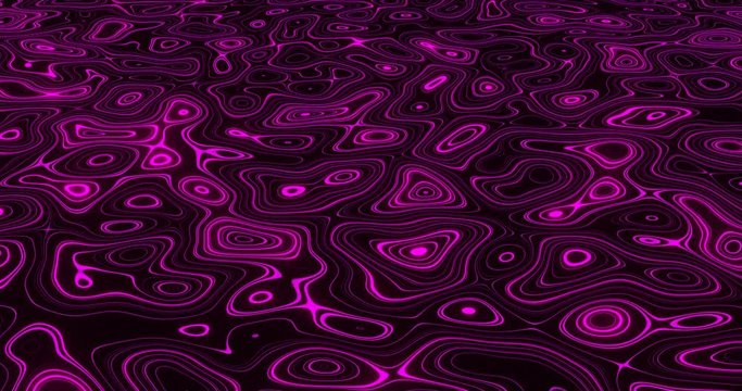wellenf&ouml;rmige Muster auf wabernden Blasen, 4K / 3D Animation