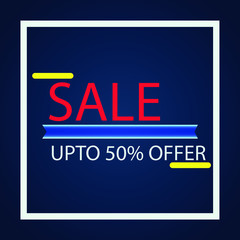 Obraz premium Sale banner template design, Big sale special offer. Sale up to 50% offer. vector illustration.