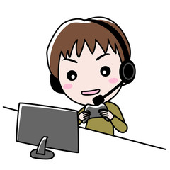 ゲームをする男の子