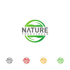 Leaf logo design vector template, Nature logo design concept, illustration, Icon symbol