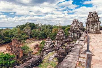 The top of the Phnom bakheng temple complex. Cambodia