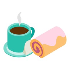 Delicious breakfast icon. Isometric illustration of delicious breakfast vector icon for web