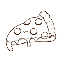 pizza fast food vector illustration