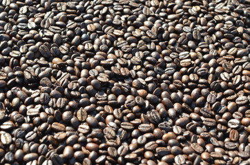 ziarna kawy , tekstylia , tło ziaren kawy , tło z kawy ziaren , kawa , kawa na tapetę , ziarna...