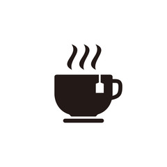 Simple tea flat icon design vector