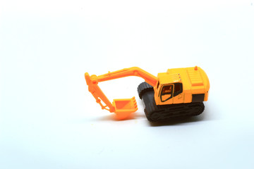 photos of miniature excavators as a tool for introducing development tools to children at school