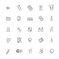 Beauty Cosmetic Minimalistic Flat Line Outline Stroke Icon Pictogram
