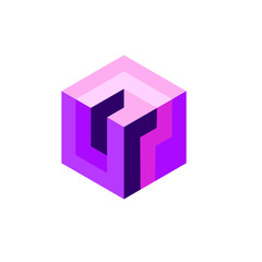 3d box hexagon logo