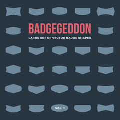 Mega set of vintage badge shapes and logo elements