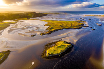 The paradisiac coast between Lettermacaward and Portnoo in County Donegal - Ireland.