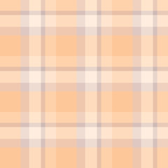 Seamless pattern in awesome pastel orange, beige and grey colors for plaid, fabric, textile, clothes, tablecloth and other things. Vector image.