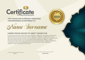 Modern certificate template
