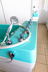 Blue and white bath in the SPA salon