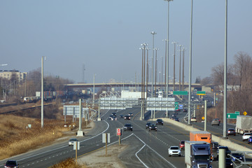 Fototapeta na wymiar View of Highway from overpass