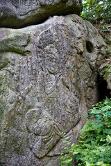Tapkkok Rock-carved Buddha in Gyeongju-si, South Korea.