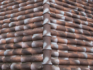 original tiled roof, background, template, texture