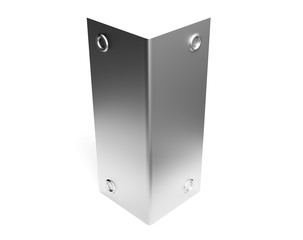 Close up of metal drywall profiles 3D render