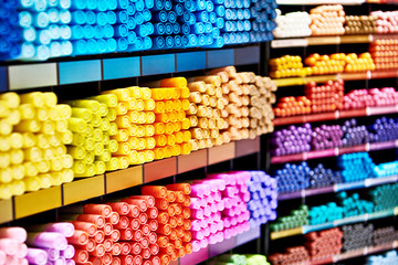 Markers and pencils in store