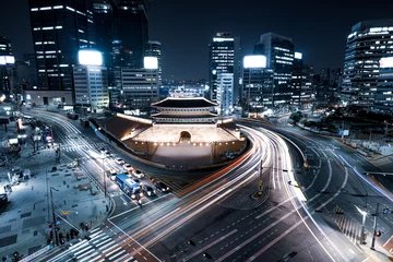Fototapeten Nachtansicht von Namdaemun in Seoul, Korea © HYEONMIN LEE