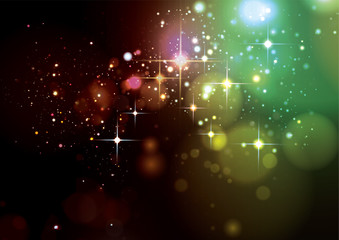 abstract background with lights and stars © sakedon