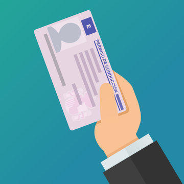 Permiso de Conducci&oacute;n Espa&ntilde;a (dise&ntilde;o plano)